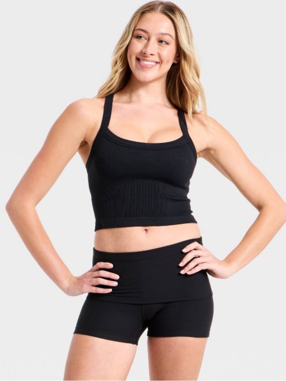 Women's Seamless Cropped Support Tank Top -JoyLab™
Black 🆕